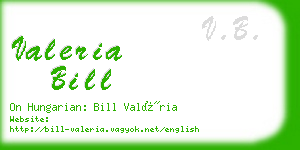valeria bill business card